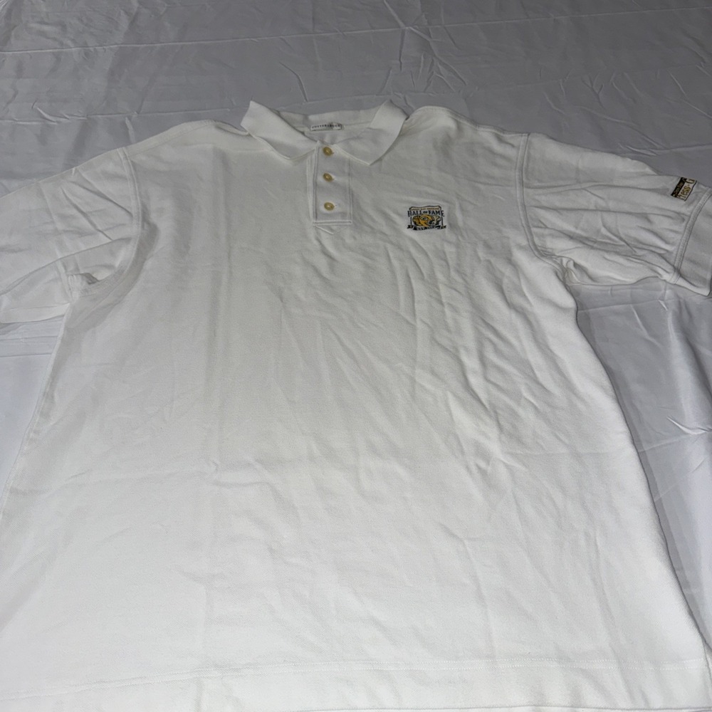 Cutter & Buck Green Bay‎ Press-Gazette Hall Of Fame Men's Ivory Polo Shirt Sz XL